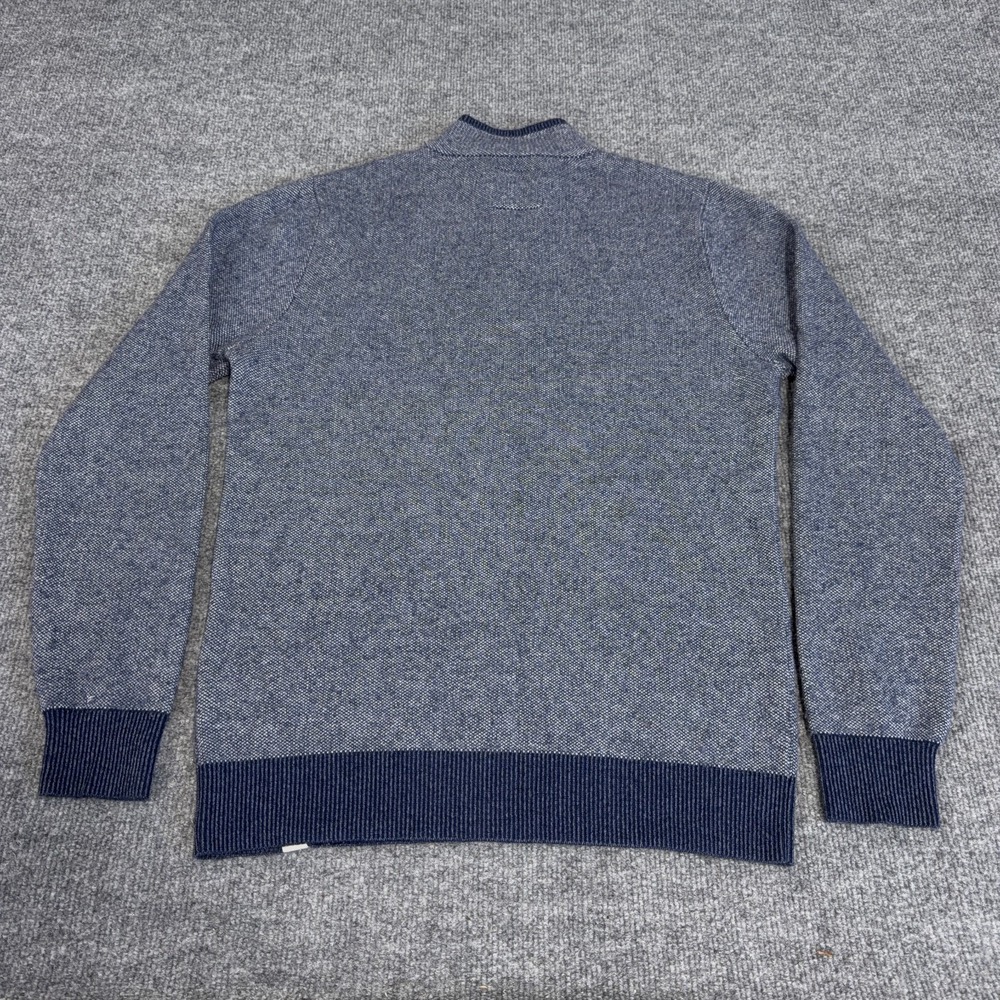 Marine Layer Sweater Mens Small Merino Wool Re-Spun Quarter 1/4 Zip Mock Neck - Picture 9 of 10